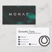 Carte De Visite Monat tropical foncé (Devant / Derrière)