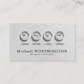 Carte De Visite Monde horloger, affaires et finance (Devant)