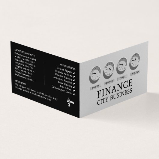 Carte De Visite Monde Horloges, Logo/Photo, Affaires & Finance (Extérieur)