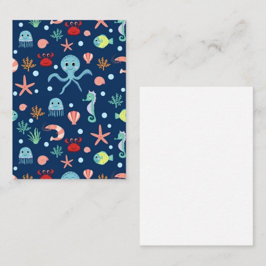 Carte De Visite Monde marin (Devant / Derrière)