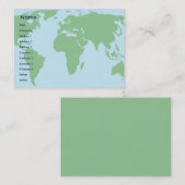 Carte De Visite Monde - potelé (Devant / Derrière)