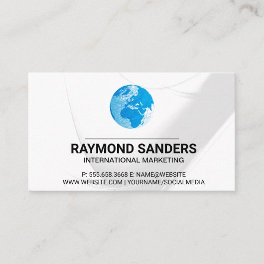 Carte De Visite Mondial | Conception des lignes (Devant)