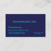 Carte de visite mondial des technologies de l'info (Dos)