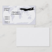 Carte de visite mondial des voyages/transports (Devant / Derrière)