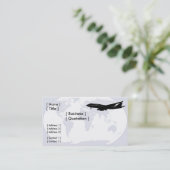 Carte de visite mondial des voyages/transports (Debout devant)