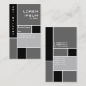 Carte De Visite Mondrian - gris (Devant / Derrière)