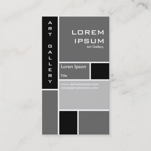 Carte De Visite Mondrian - gris (Devant)