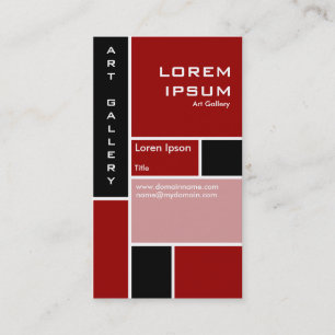 Carte De Visite Mondrian - Maroon