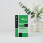 Carte De Visite Mondrian - Vert herbe (Debout devant)