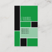 Carte De Visite Mondrian - Vert herbe (Dos)
