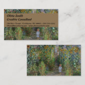 Carte De Visite Monet Garden Vetheuil Impressionim Peinture (Devant / Derrière)