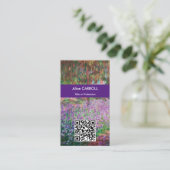 Carte De Visite Monet - Jardin de l'artiste à Giverny - QR Code (Debout devant)