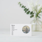 Carte De Visite Monet Sailboat Français Impressionnisme Art classi (Debout devant)