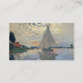 Carte De Visite Monet Sailboat Français Impressionnisme Art classi (Dos)