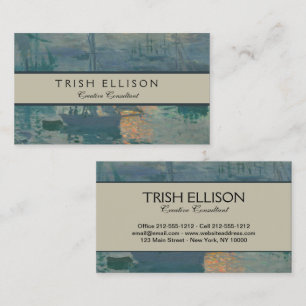 Carte De Visite Monet Sunrise Marine Impressionnisme peinture