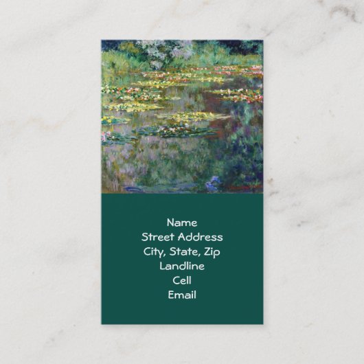 Carte De Visite Monet Water Lilies (1904) Fine Art (Devant)