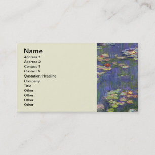 Carte De Visite Monet Water Lilies Chef-d'oeuvre Peinture