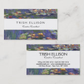 Carte De Visite Monet Water Lilies Chef-d'oeuvre Peinture (Devant / Derrière)