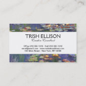 Carte De Visite Monet Water Lilies Chef-d'oeuvre Peinture (Dos)