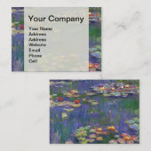 Carte De Visite Monet Water Lilies Chef-d'oeuvre Peinture (Devant / Derrière)