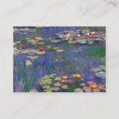 Carte De Visite Monet Water Lilies Chef-d'oeuvre Peinture (Dos)