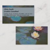 Carte De Visite Monet Water Lys Pond Nénuphars Peinture (Devant / Derrière)
