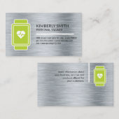 Carte De Visite Moniteur cardiaque Smart Watch | Arrière - plan mé (Devant / Derrière)