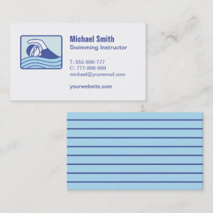 Carte de visite moniteur de natation sauveteur