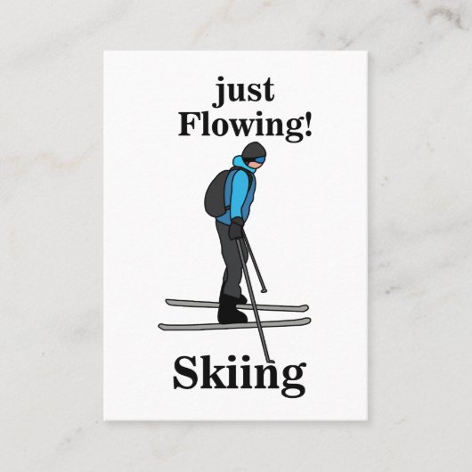 Carte De Visite Moniteur de Ski Just Flowing (Devant)