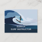 Carte De Visite Moniteur de Surf de Plage de Surf (Devant)