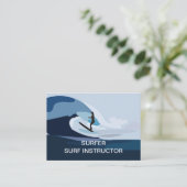 Carte De Visite Moniteur de Surf de Plage de Surf (Debout devant)