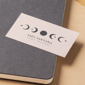 Carte De Visite moniteur de yoga Moon Phases rose vif