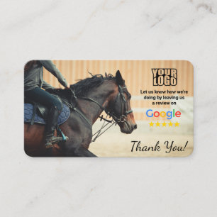 Carte De Visite Moniteur d'équitation Google Review Card