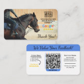 Carte De Visite Moniteur d'équitation Google Review Card (Devant / Derrière)