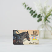 Carte De Visite Moniteur d'équitation Google Review Card (Debout devant)