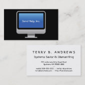 Carte De Visite Moniteur d'ordinateur (Devant / Derrière)