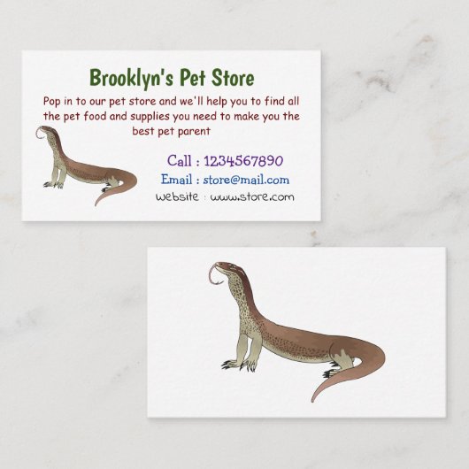 Carte De Visite Monitor lizard (Devant / Derrière)