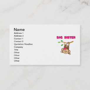 Carte De Visite Monkey Big Sister