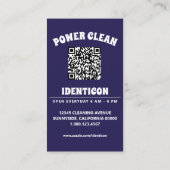 Carte De Visite Monkey Power Clean with QR code (Dos)
