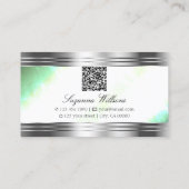 Carte De Visite Monnaie brillante et chatoyante avec code QR de bo (Dos)