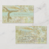 Carte De Visite Monnaie d'or Gymnastique Abstraite (Devant / Derrière)