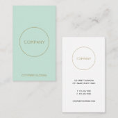 Carte De Visite Monnaie minimaliste personnalisable (Devant / Derrière)