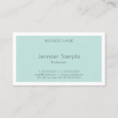 Carte De Visite Monnaie rose vif moderne vert Modèle simple (Dos)