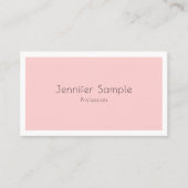 Carte De Visite Monnaie rose vif moderne vert Modèle simple (Devant)