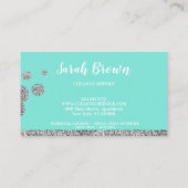 Carte De Visite Monnaie turquoise Mint Silver Nettoyage des étince (Dos)