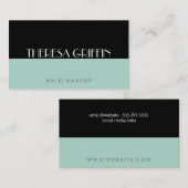 Carte De Visite Monnaie verte / Noire (Devant / Derrière)