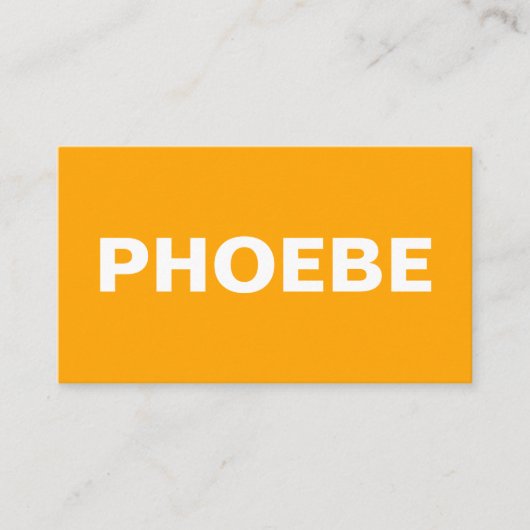 Carte De Visite Monochrom Orange Professionnel Simple (Devant)