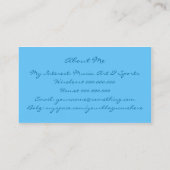 Carte De Visite Monochromatique dans le bleu de sucrerie de coton (Dos)