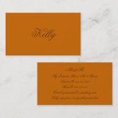 Carte De Visite Monochromatique dans le cidre épicé (Devant / Derrière)