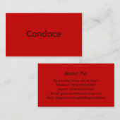 Carte De Visite Monochromatique en cannelle (Devant / Derrière)